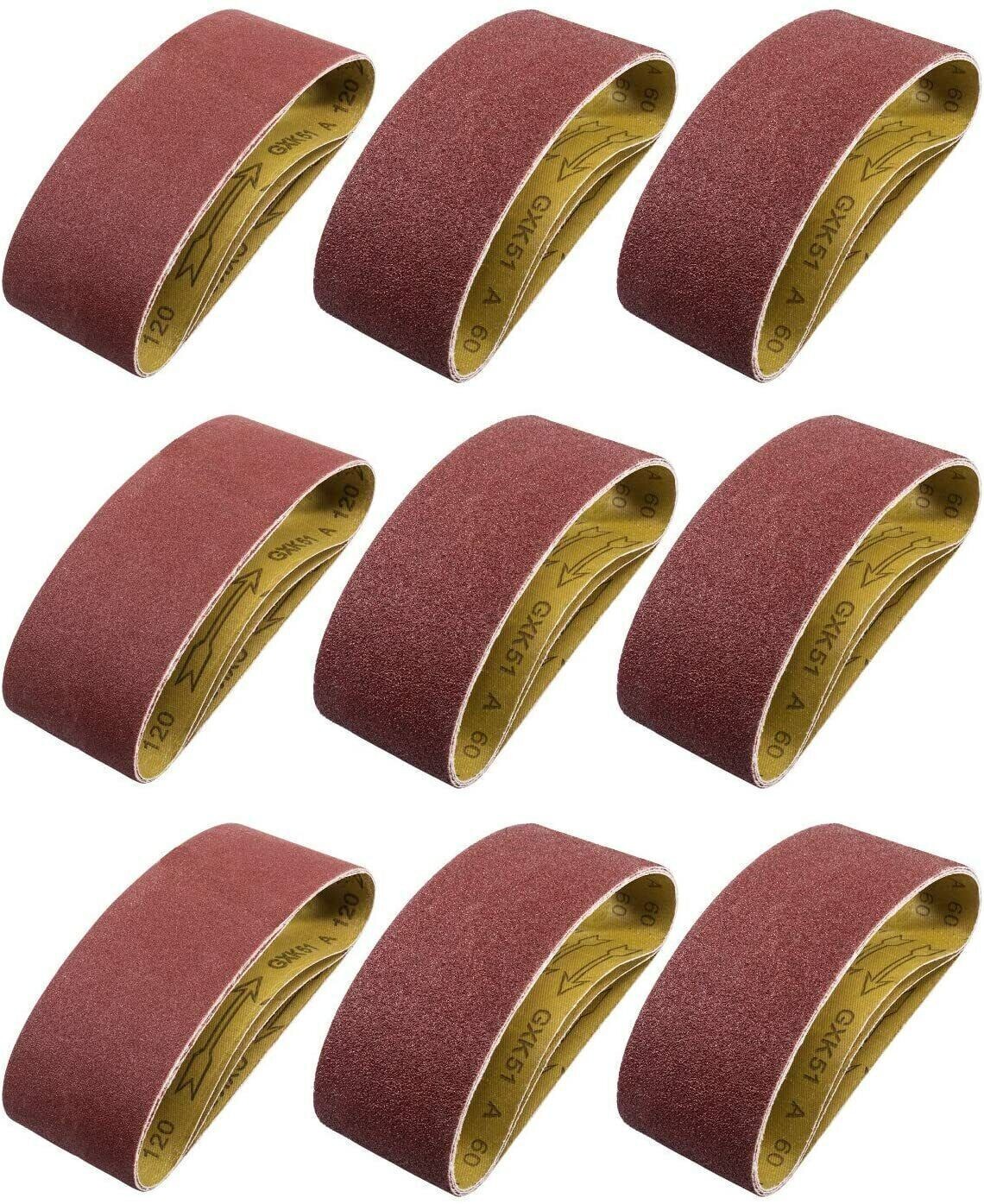 210PCS 3×21 in Sanding Belts 40 60 80 150 180 240 800 Grit Belt Sander Sandpaper