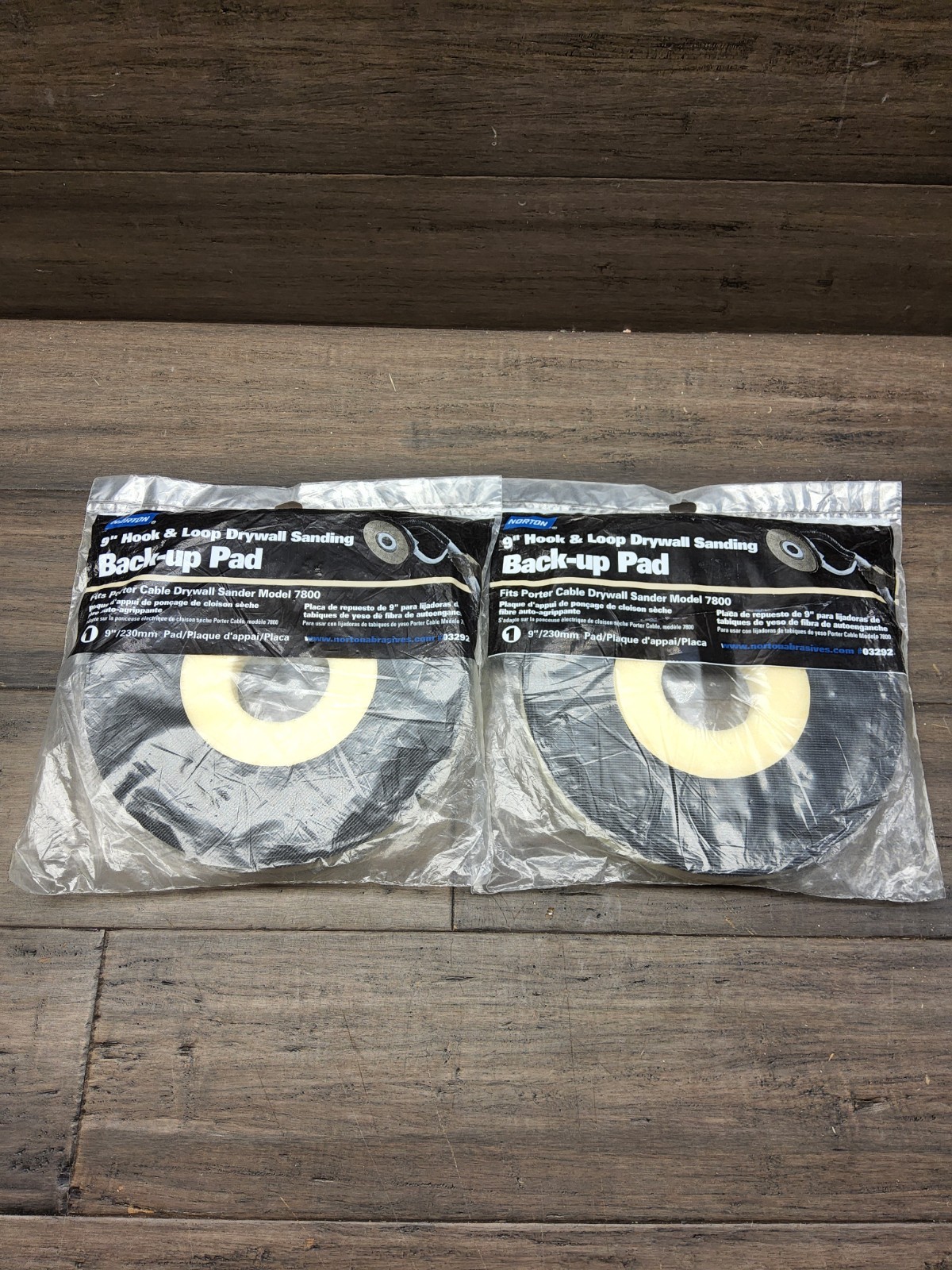 Norton 9″ Backup Pad for Porter-Cable 7800 Drywall Sander- Hook& Loop – 2 PACK