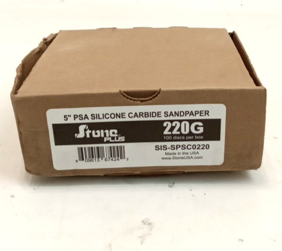 Stone Plus SIS-SPSC0220 Sandpaper Discs 5″ PSA Silicone Carbide 220G 100pk