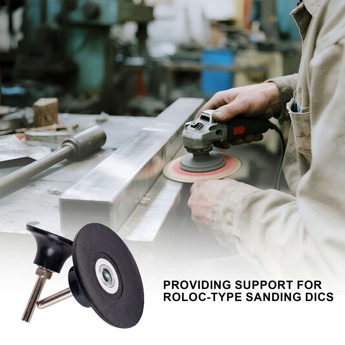 1/2pcs 1/4″ Shank Roll Lock 2/3in Sanding Disc Pad Holder for Die Grinder Dril