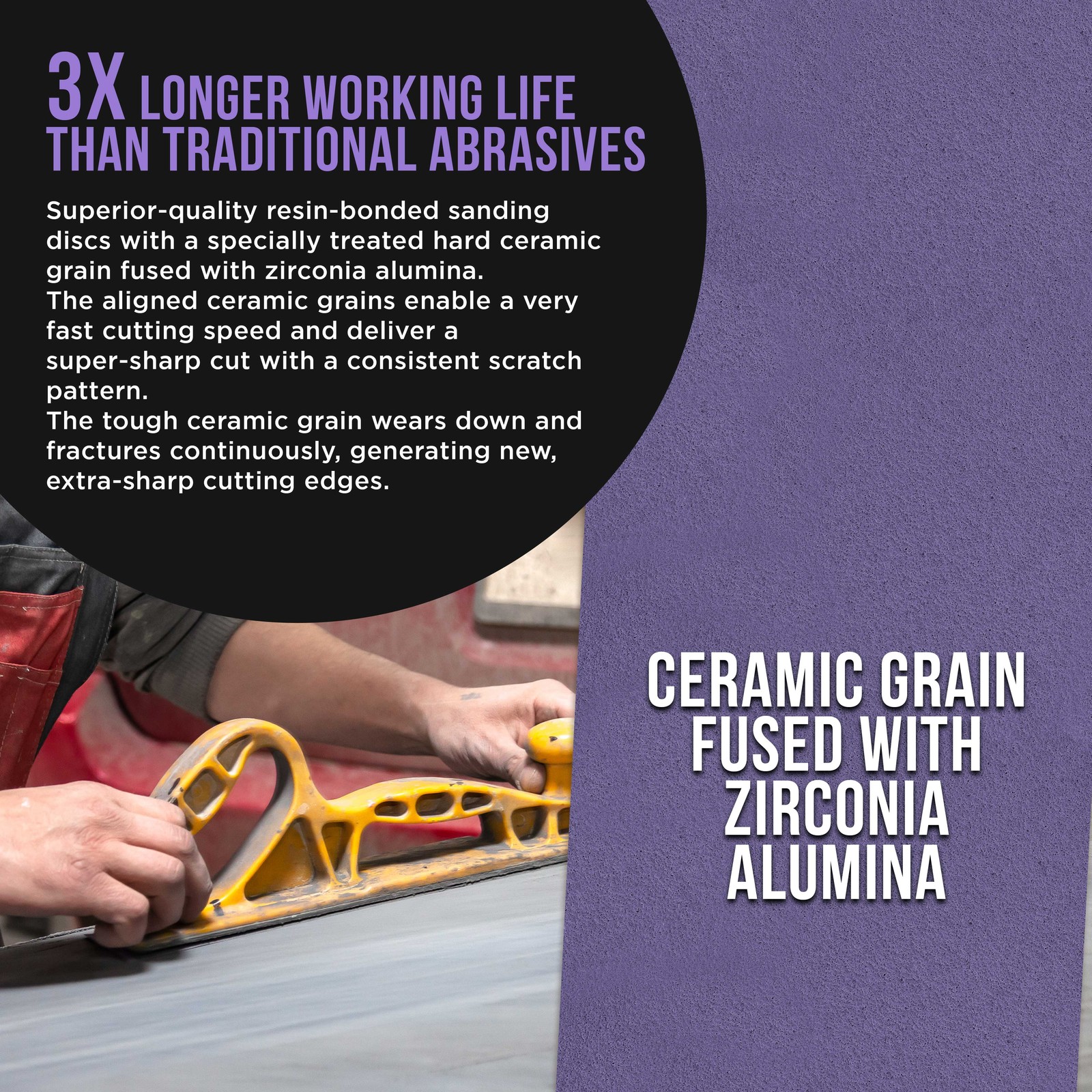 80 Grit Purple Ceramic 2.75″ x 20 Yard Roll Self Adhesive Longboard Sandpaper