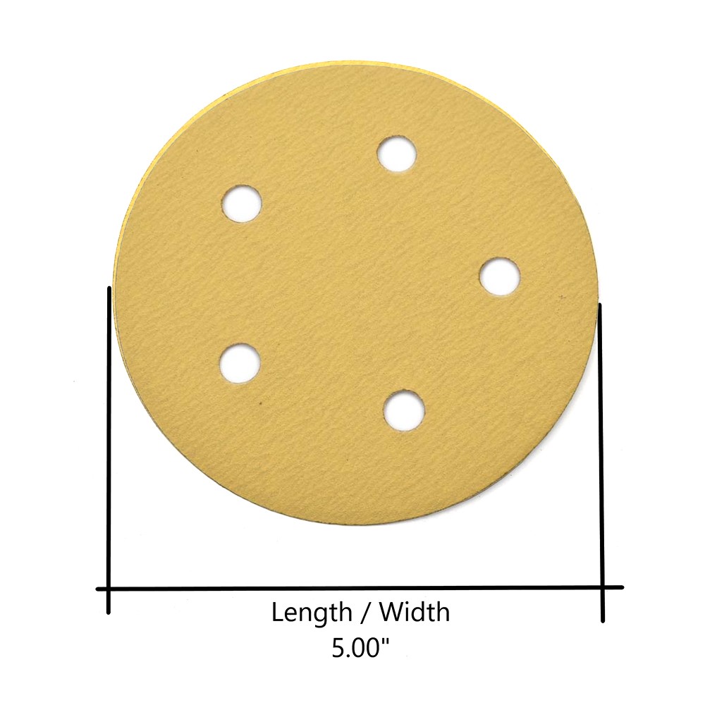 240 Grit 5″ Dia 5-Hole PSA Sanding Paper 25PK (Ceramic Aluminum Oxide) SD559P