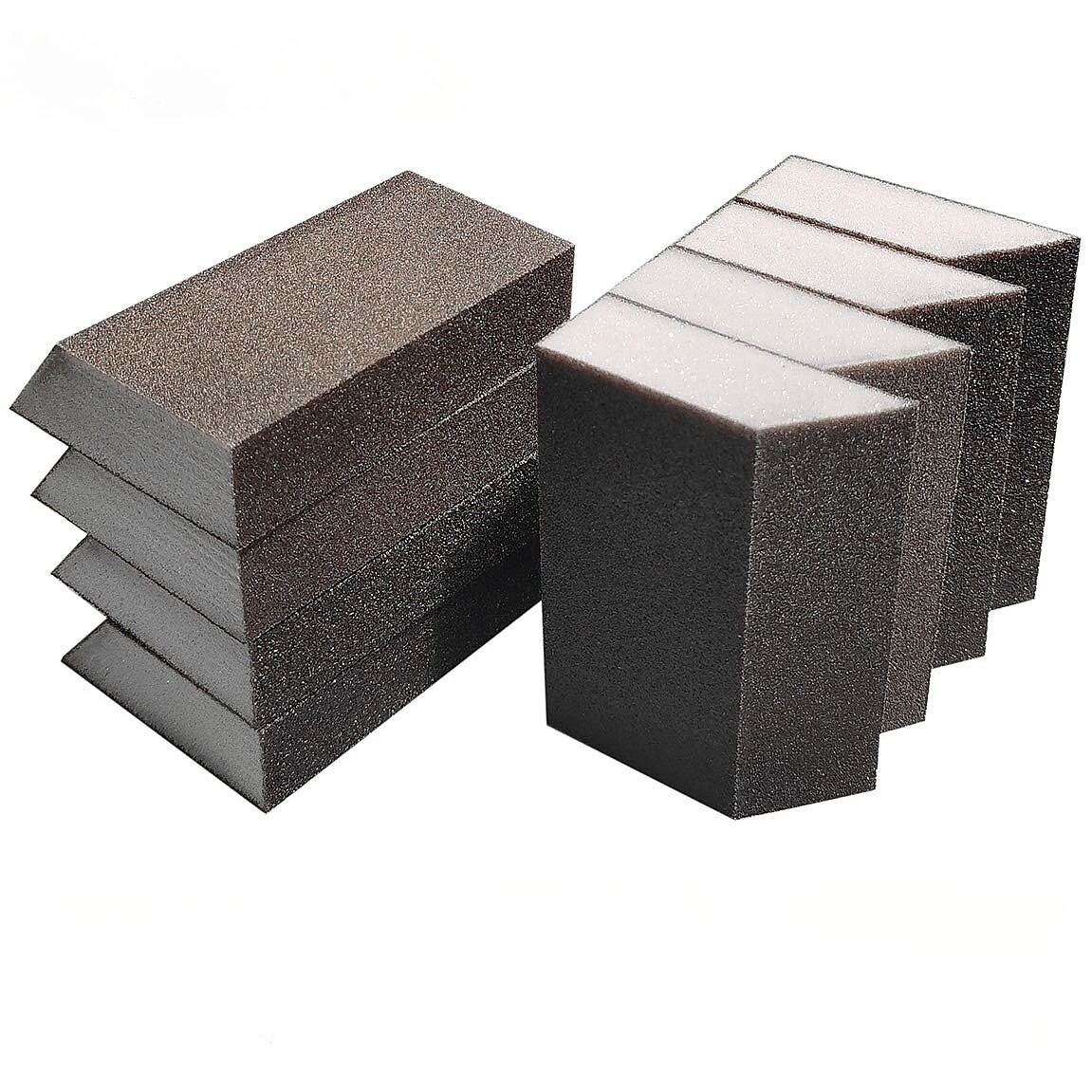 SATC 8PCS 3.9“x2.7″x1″(10cm x 7cm x2.5cm) Wet / Dry Sandpaper Block Pads P40-120