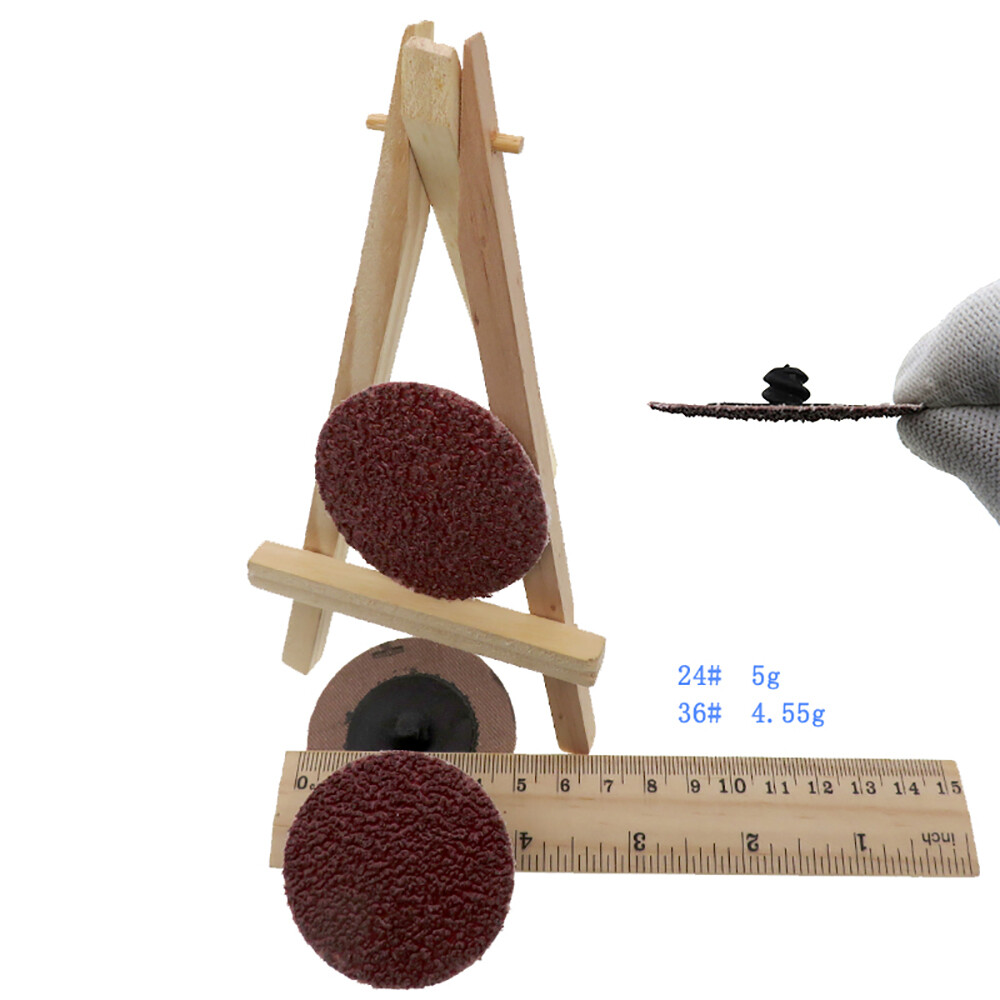 2 Inch 50mm Red Sanding Discs Roll Lock Quick Change Grinding Disc 24/36 Grit