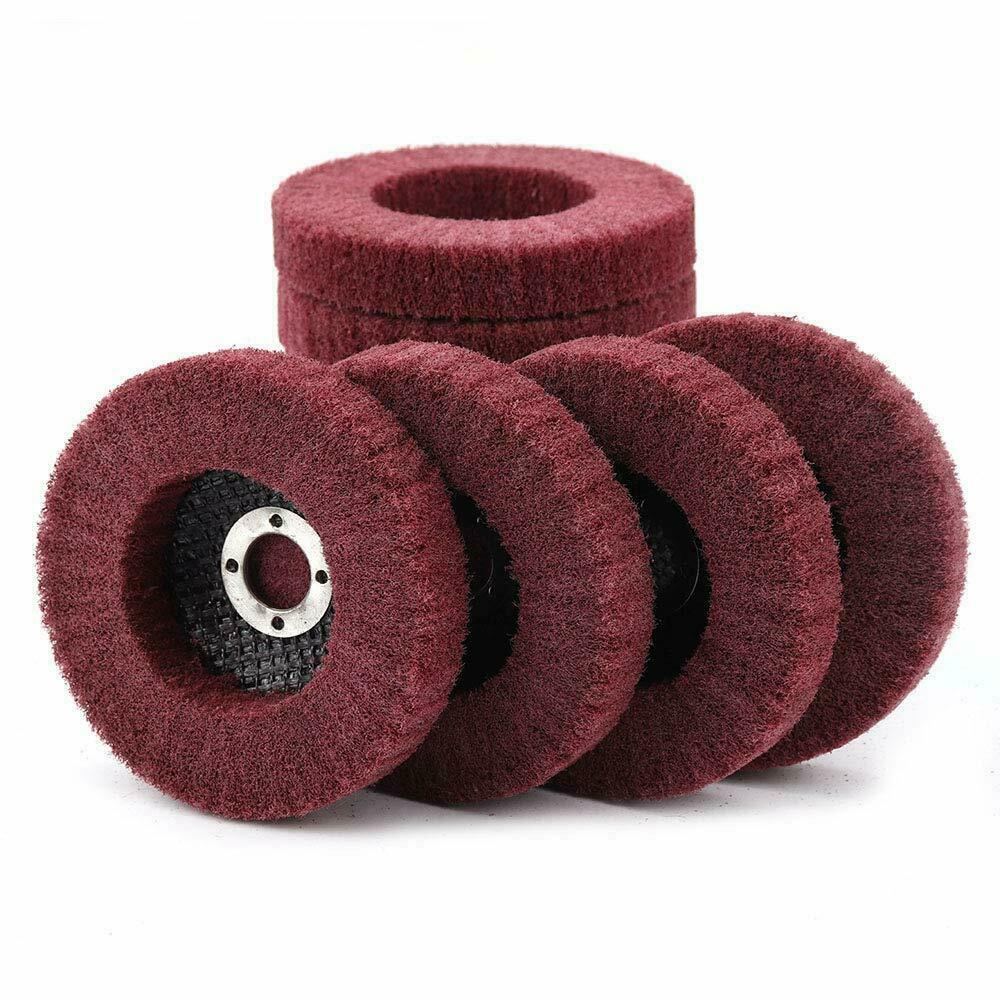 5PCS 4-1/2″ Nylon Flap Disc Metal Polishing Buffing Wheel Pads for Angle Grinder