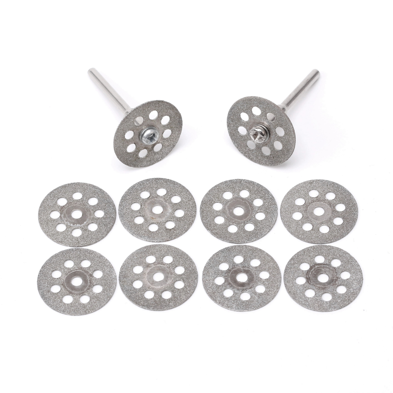 10Pcs Diamond Cutting Wheel with Mandrel 3mm Cutting Disc for Stones Mable Glass