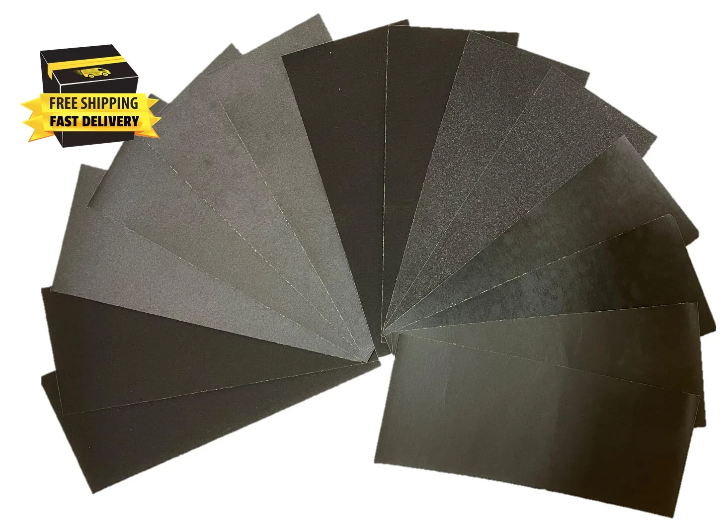 14Pcs Sandpaper 400 to 2000 Grits, Wet and Dry Sandpaper 9X3.6 Inch for Cars Pol