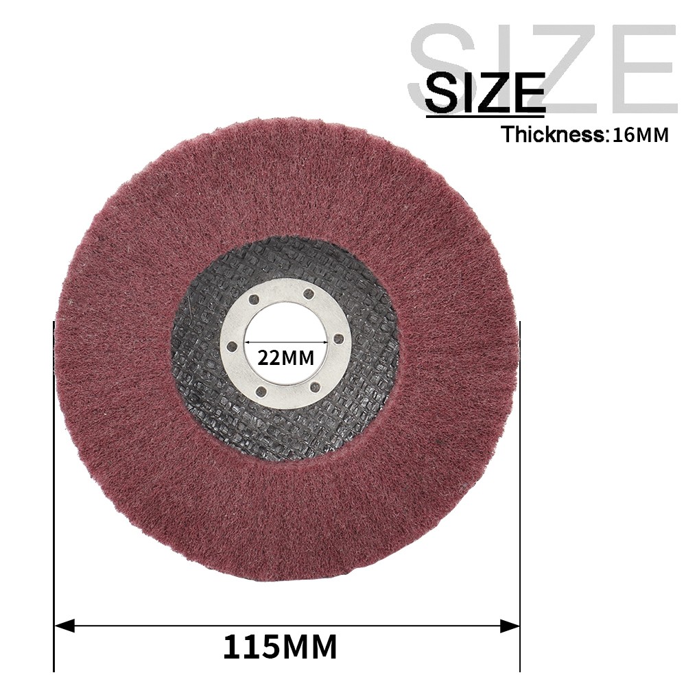 10pcs Nylon Fiber Flap Polishing Wheel Non-woven Grinding Disc For Angle Grinder