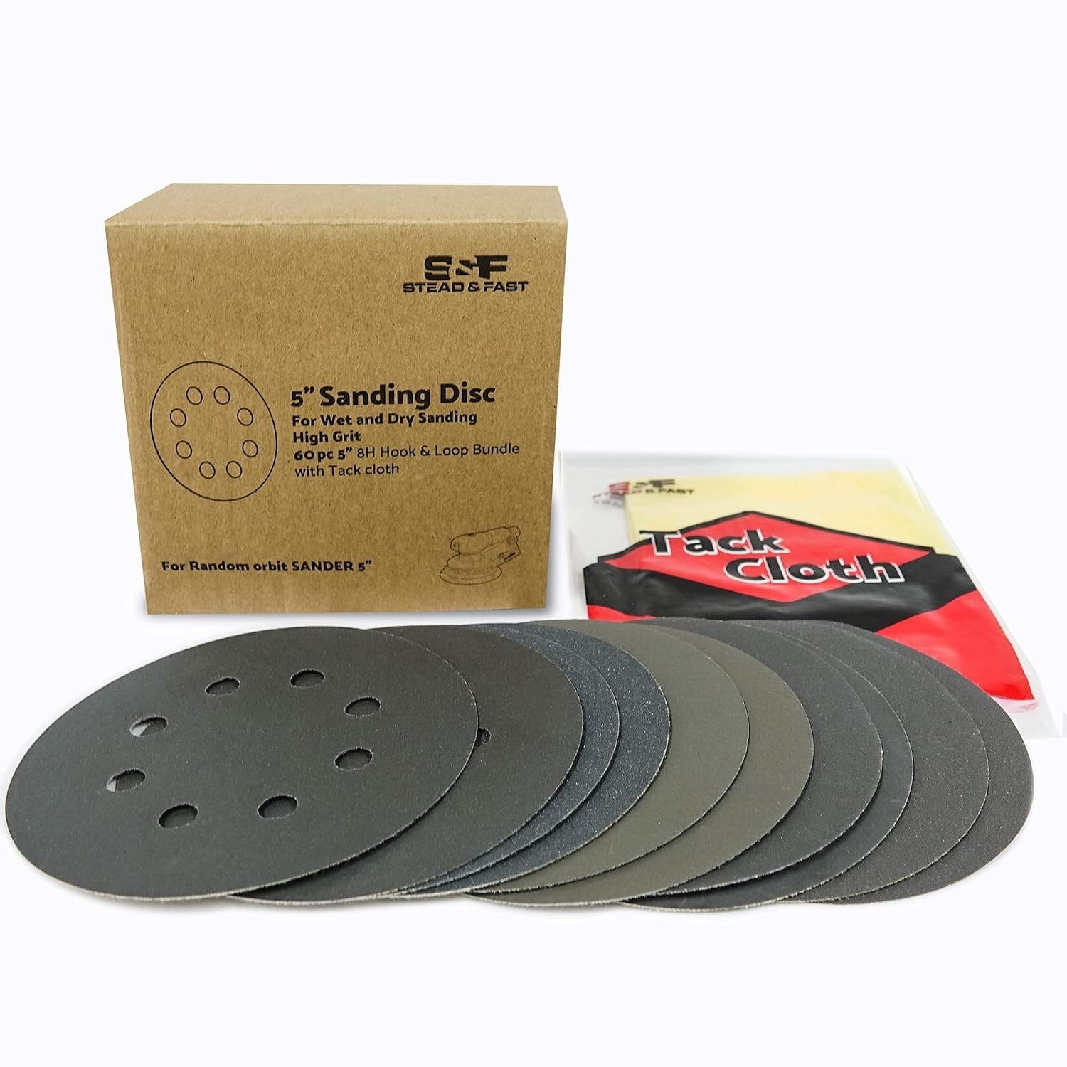 Wet Dry Sanding Discs Hook Loop 60pcs Grit 400 600 800 1000 1500 2000 Silicon…