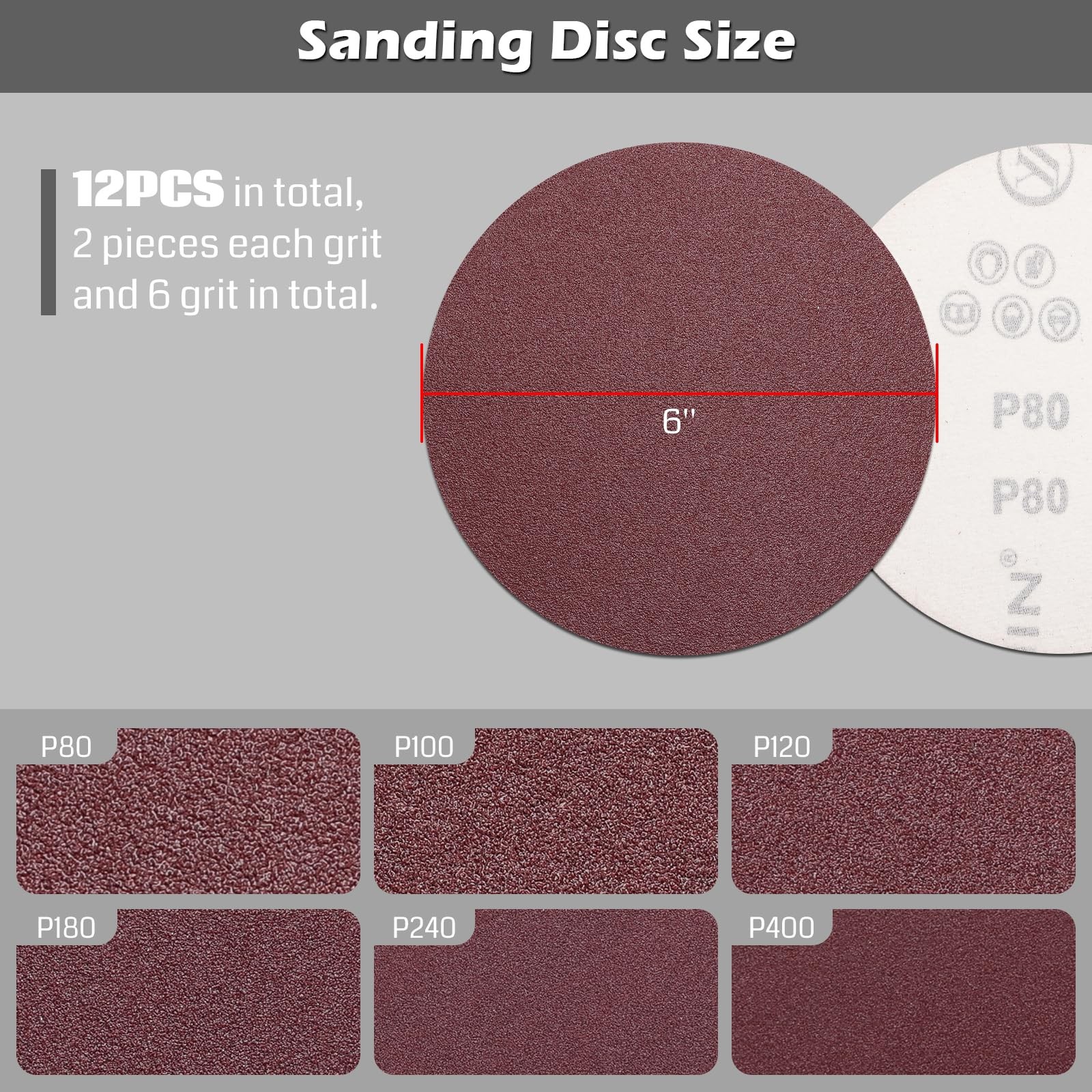SainSmart 12PCS Aluminum Oxide 4×36 Inch Sanding Belts, 12PCS 6inch Sanding D…