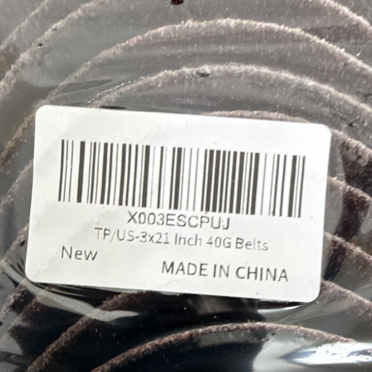 3 x 21 in 40G Coarse Sanding Belts for Belt Sander Grinding/Sanding Brown