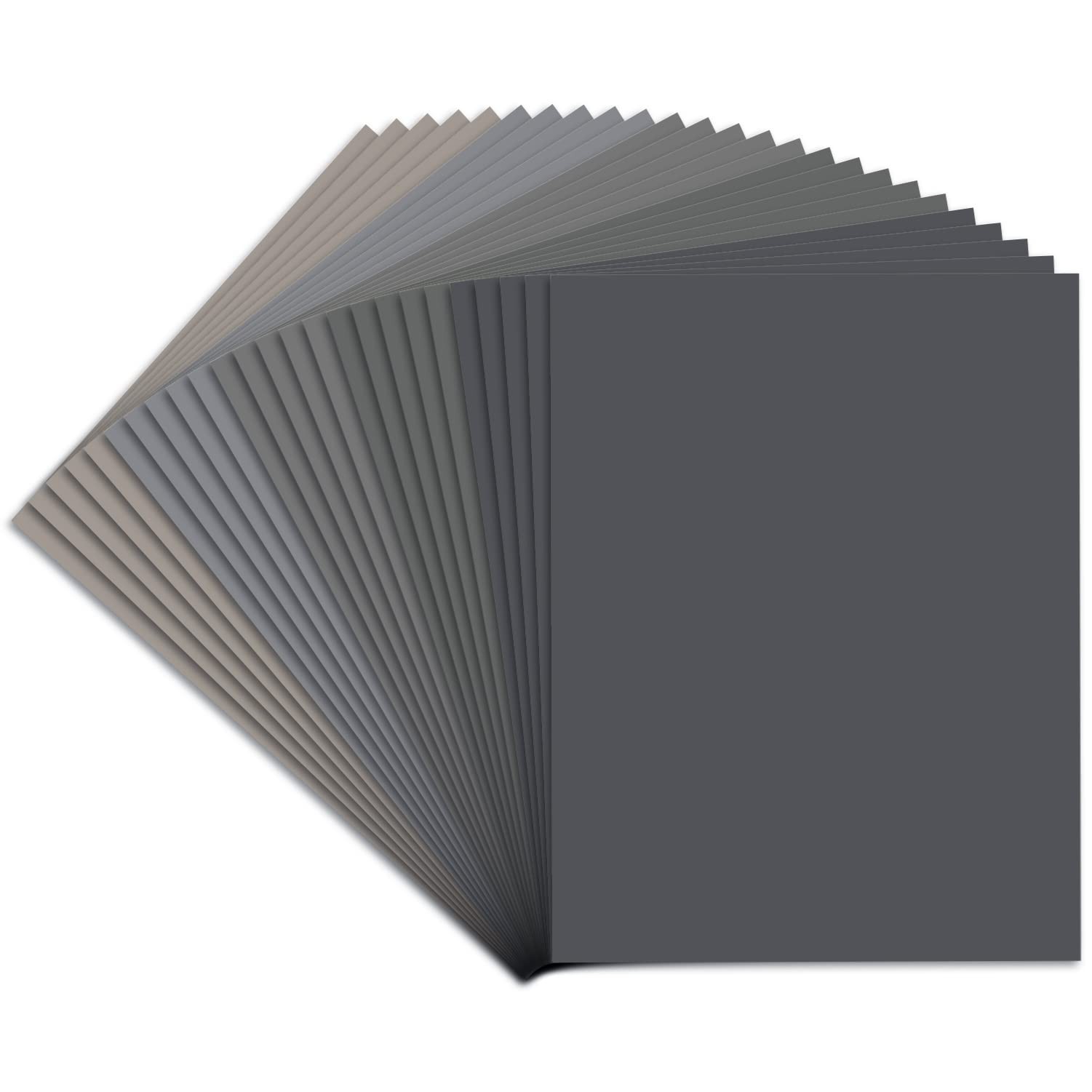 LCubro 25PCS Sandpaper, Wet 1000-7000 Grit, 25 Sheets, 9 x 11 inches, grey