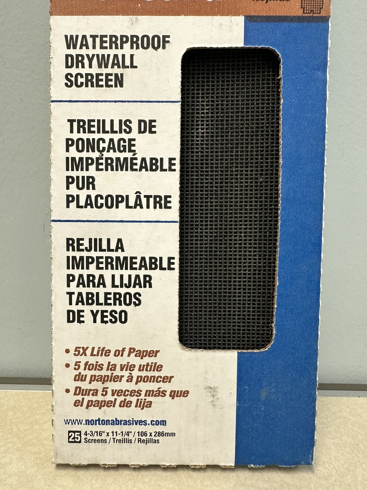 Norton Drywall Sanding Screens 150 Grit 04752, Job Pack 25 Sheets