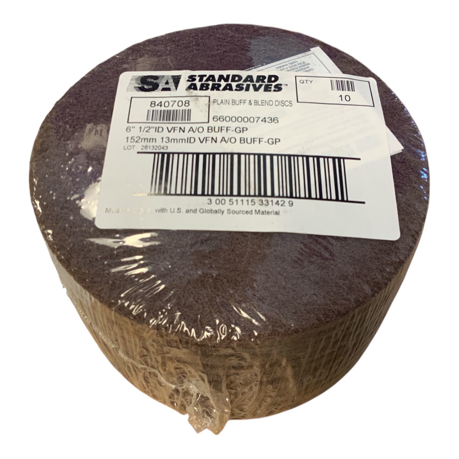 STANDARD ABRASIVES 840708 Buff & Blend Disc 6″ OD x 1/2″