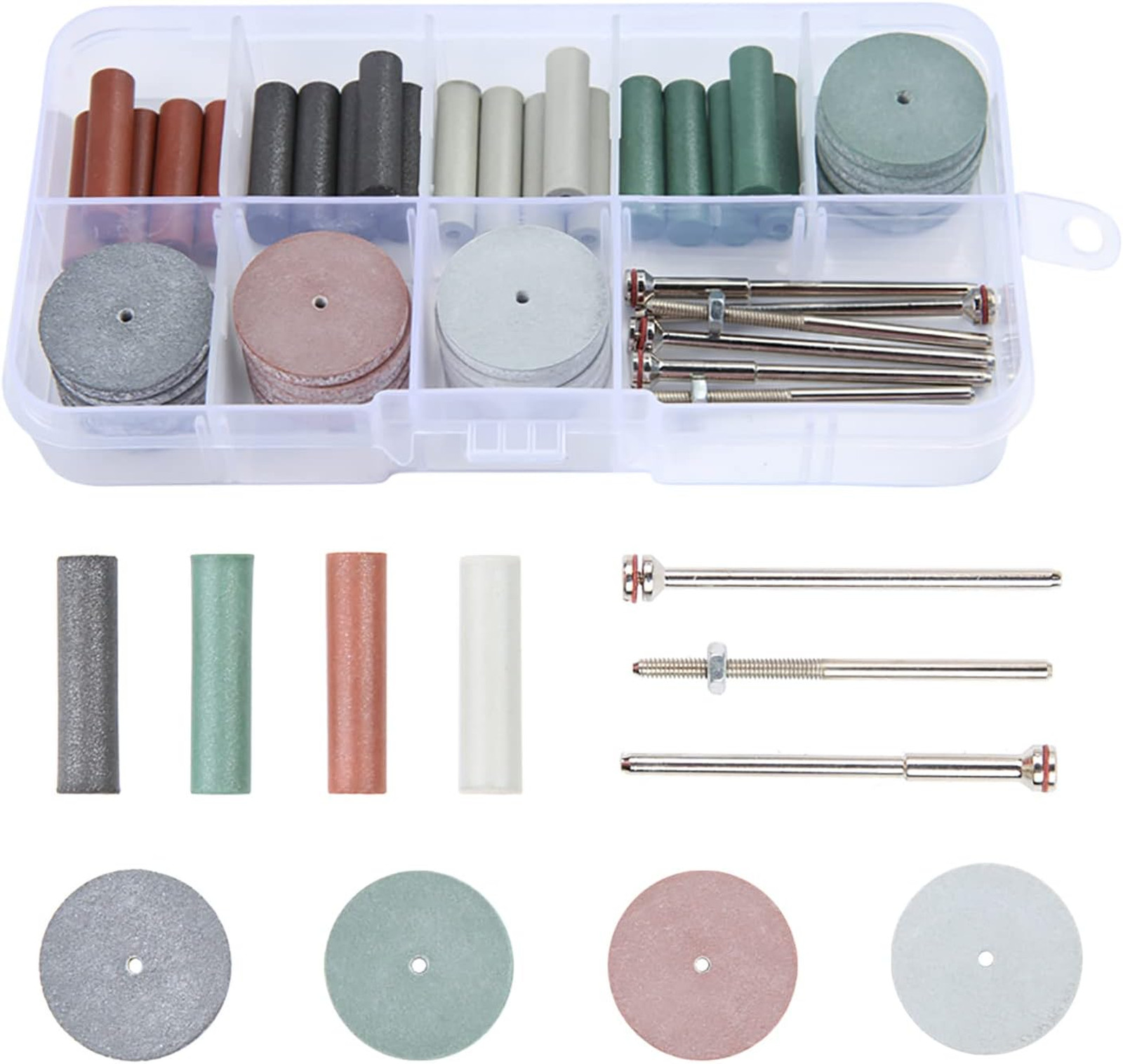 Silicone Polishing Wheels Kit Rubber Grinding Buffing Wheel Assortment 40pcs 4