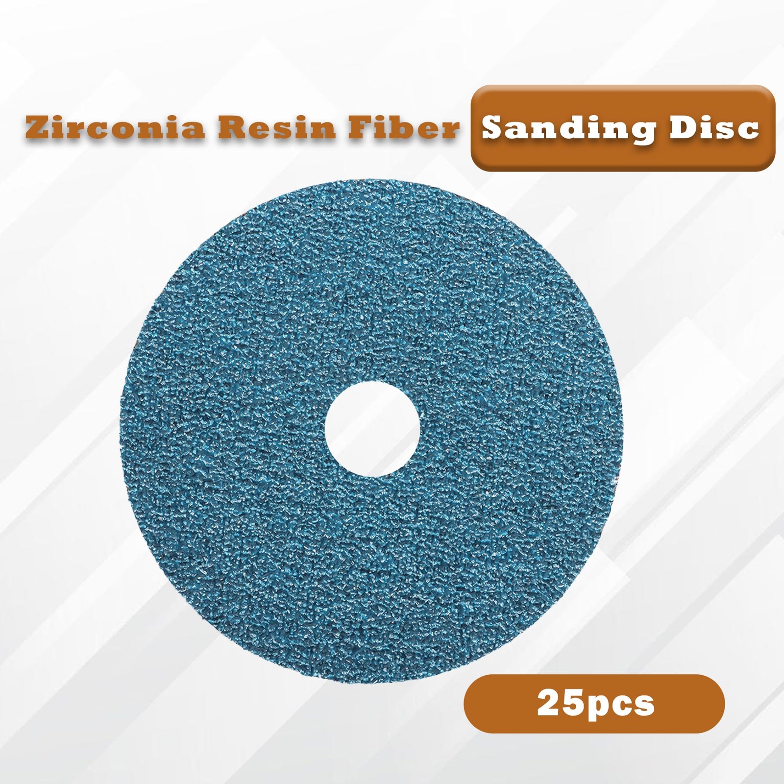 25 PCS Zirconia Resin Fiber Grinding Sanding Discs 5 Inch x 7/8 Inch 36 Grit