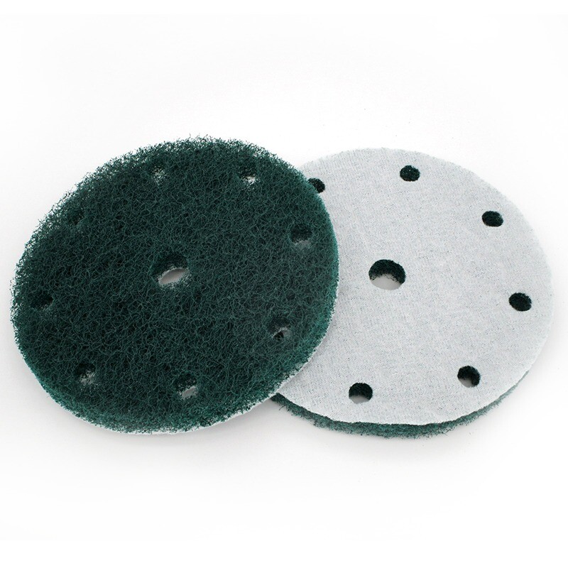 6 Inch 150 mm 9 Hole Hook Loop Sanding Discs Polishing Scrubber Grit 240/400/800