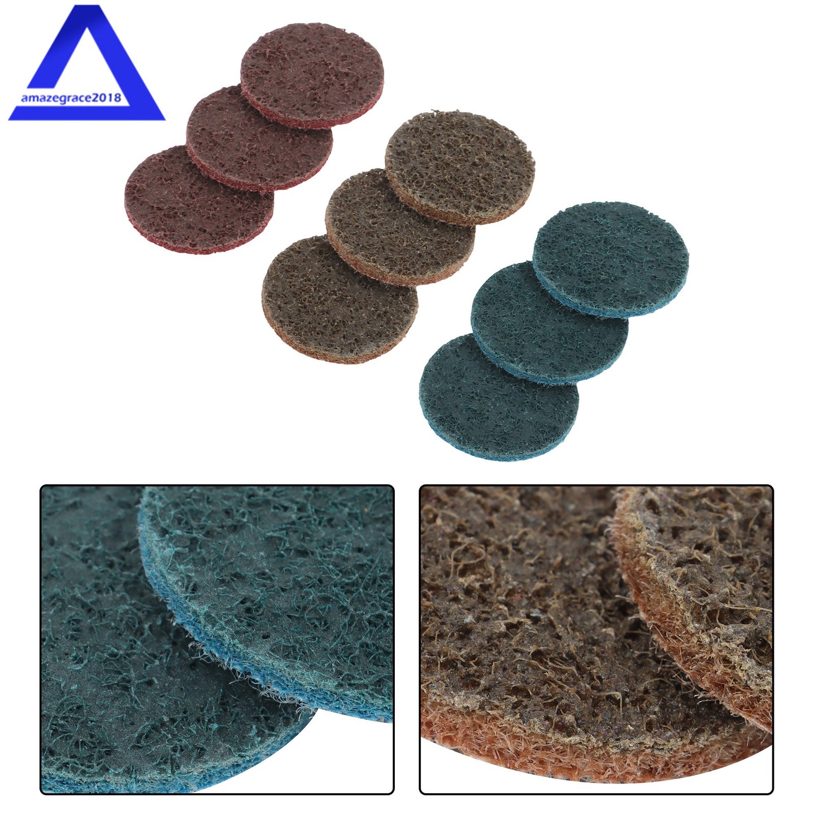 150×Sanding Discs 2″ Quick Change Fine Medium Coarse Sanding Pads Aluminum Oxide