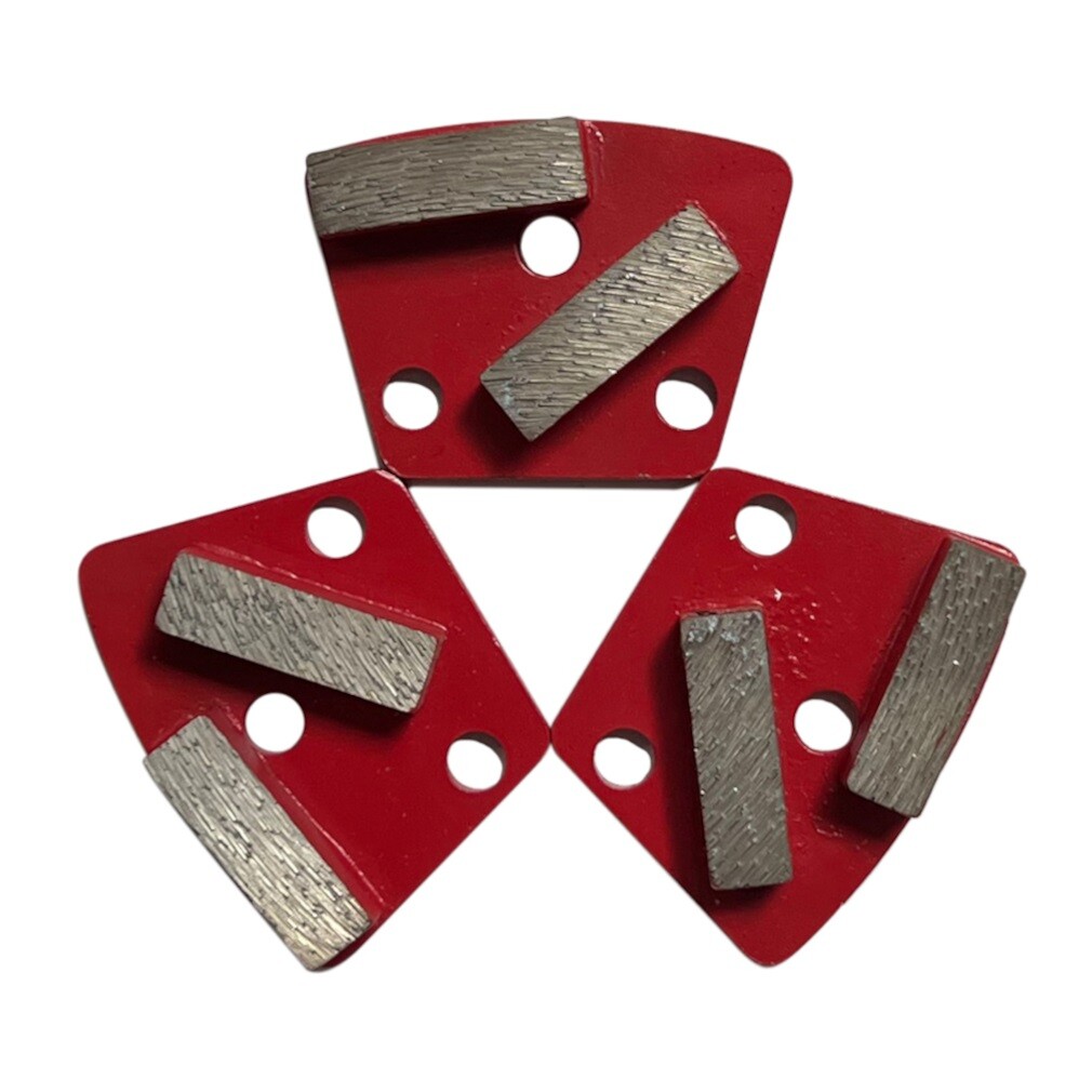 Trapezoidal Grinding Discs for Iron Horse Grinders, Wet or Dry, Set of 3