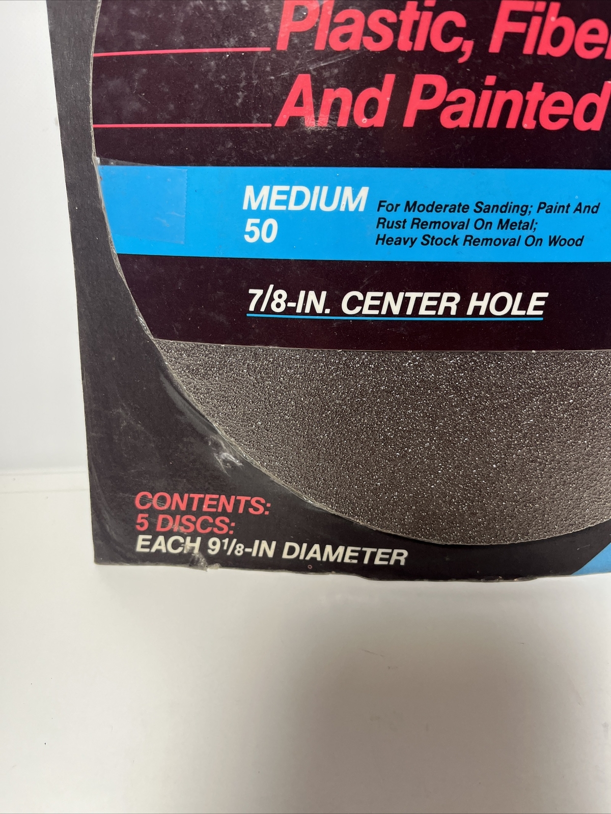 Sears Aluminum Oxide Sanding Disc Fiber Backed 9 1/8” 7/8” Center Hole #50 #30
