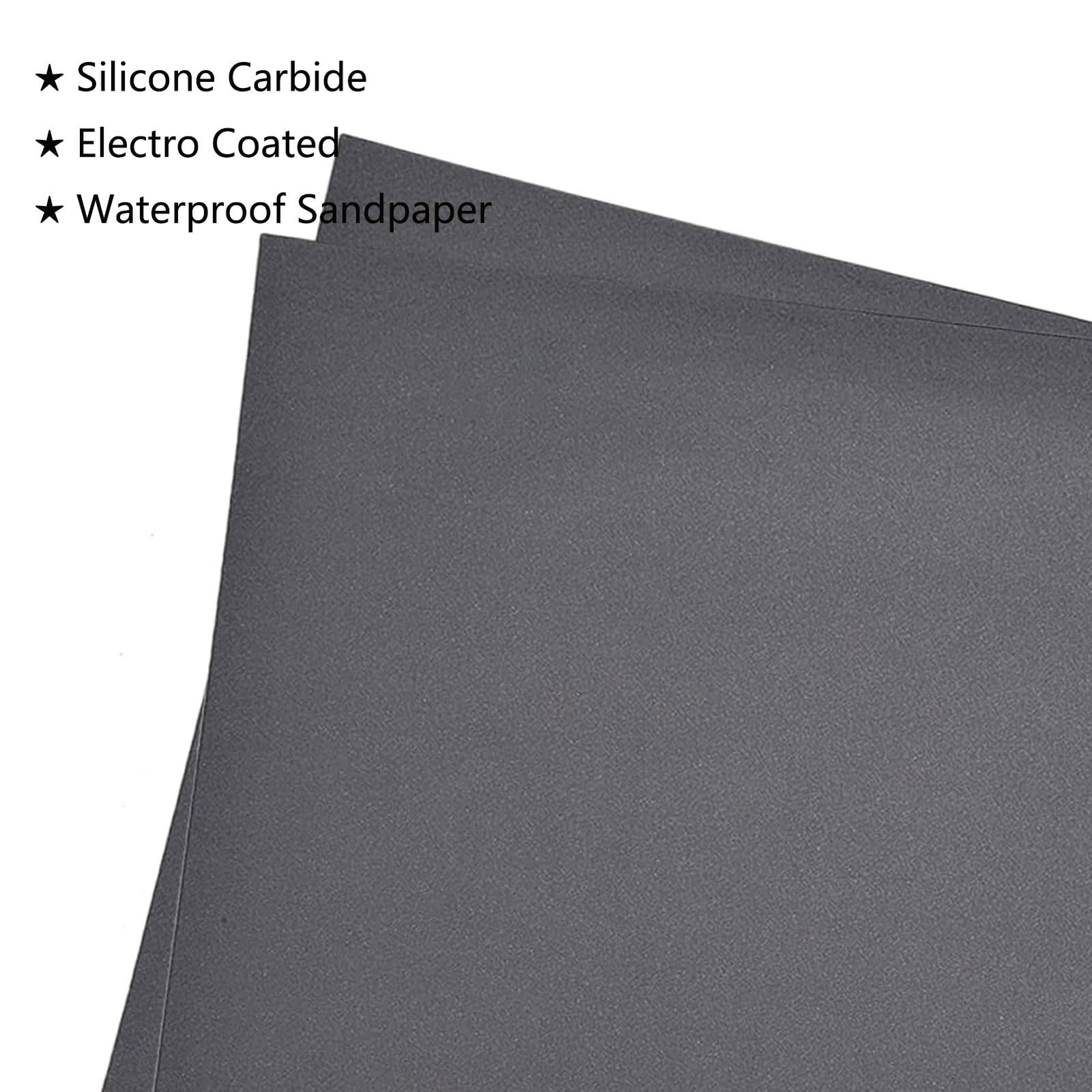 10 PCS 500 Grit Sandpaper Sheet 9×11 Inch Resin Bonded Wet Dry Silicone