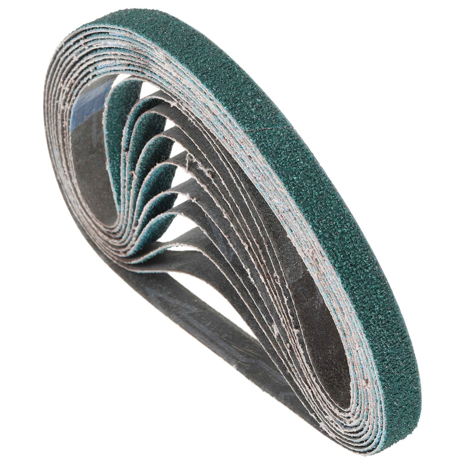 10 Pack Sanding Belts 1/2 x 12 Inch 60 Grit Zirconia Abrasive Belt Sander Paper