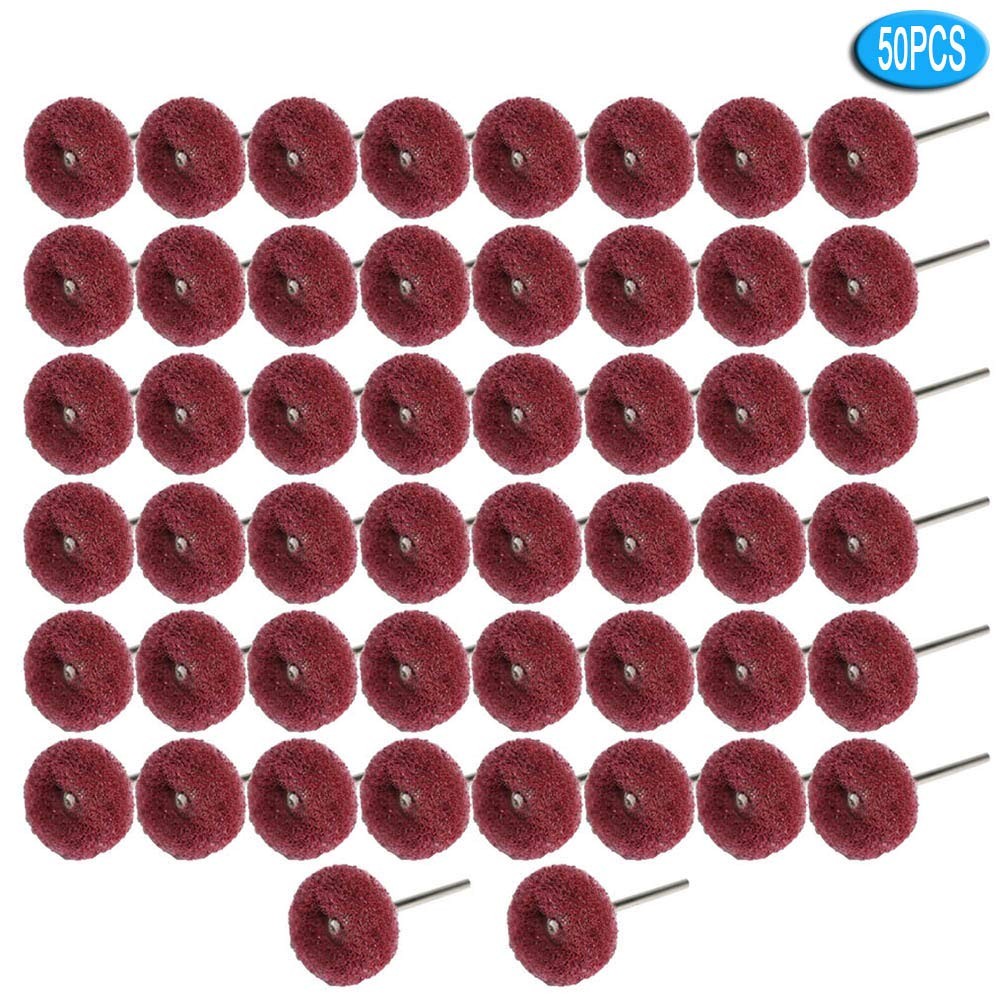 50PCS Abrasive Buffing Polishing Wheel Set for Rotary Tools Rust Removal 3mm
