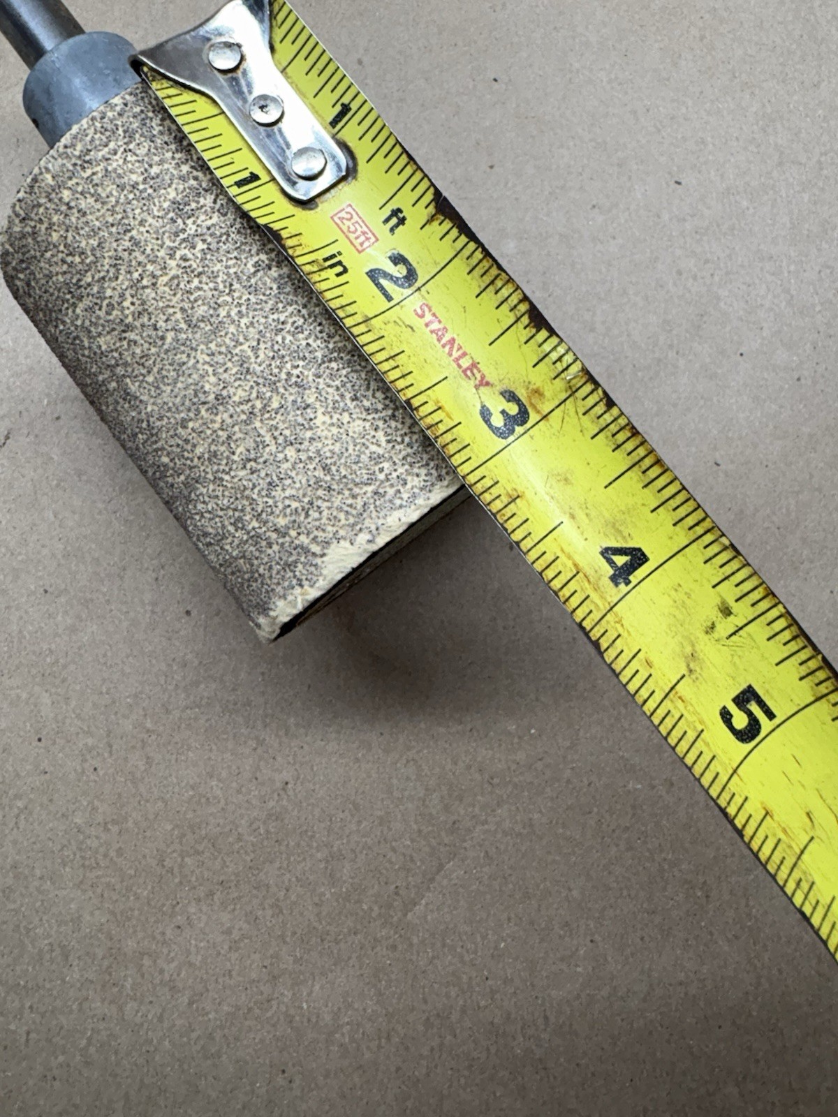Sanding Drum. 3” long 2 1/2” diameter ￼1/2” shaft