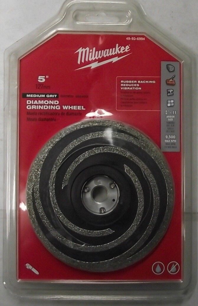 Milwaukee 49-93-6994 5″ Diamond Grinding Wheel Medium Italy