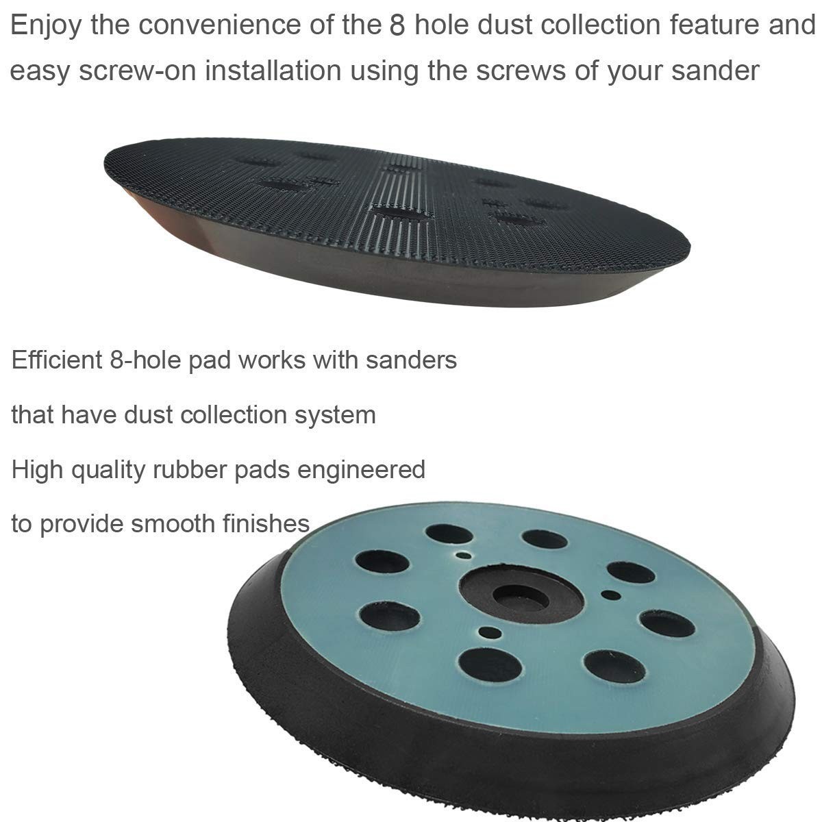 Standard 5″ Hook and Loop Replacement Sander Pad for Milwaukee 2648-20 & 2648-21