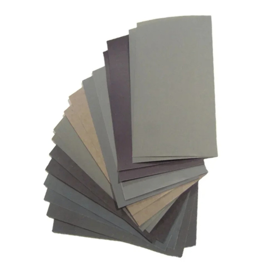 15pcs Wet Dry Sandpaper Set 400–3000 Grit Silicon Carbide Sheets – NEW