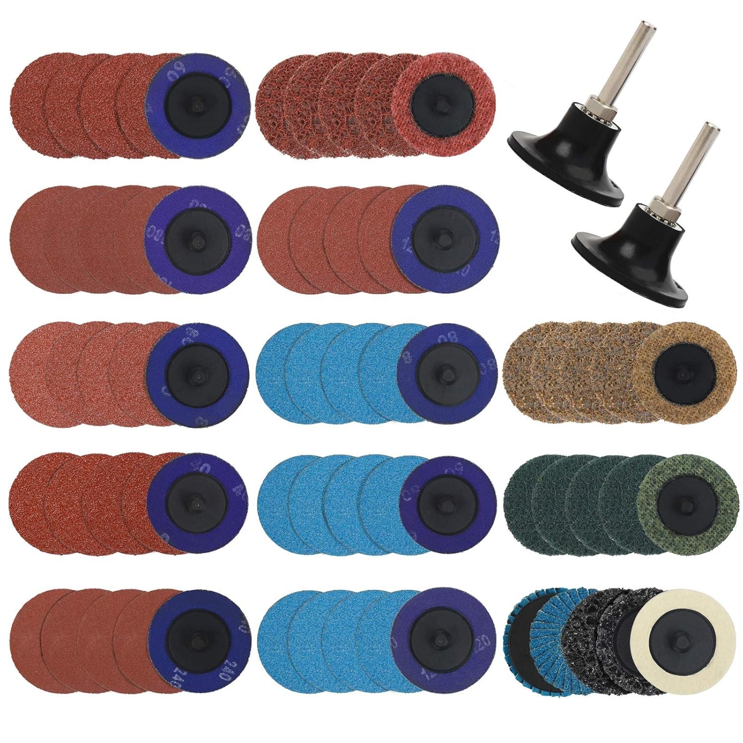 Durable Sanding Discs with 1/4 Inch Holder, Ideal for Rust and Paint Removal