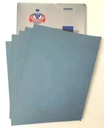 Matador Abrasive Sandpaper 30 Sheet Wet Dry 800 Grit 9×11 Silcon Carbide Starcke