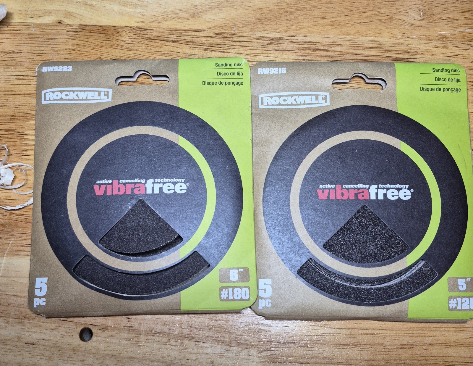 Rockwell vibrafree sanding disks, assorted grits