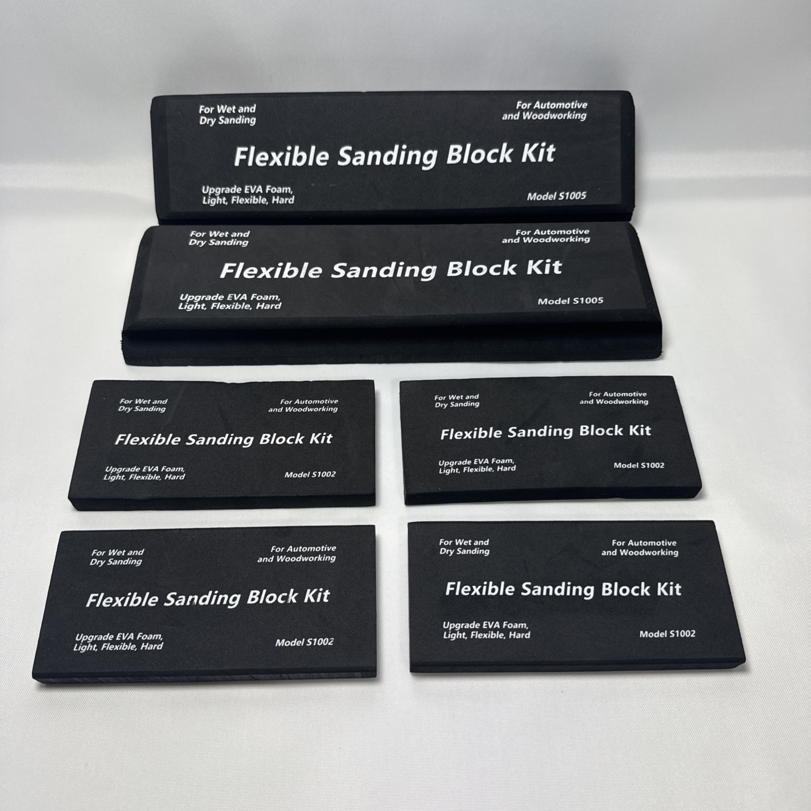 Sanding Block Kit Flexible EVA Foam Sanding Blocks (S1005 x 2), (S1002 x4)
