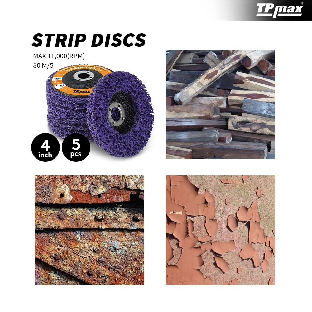 4 inch Stripping Discs Rust Remover Discs Remove Paint and Oxidation 5/8 inch…
