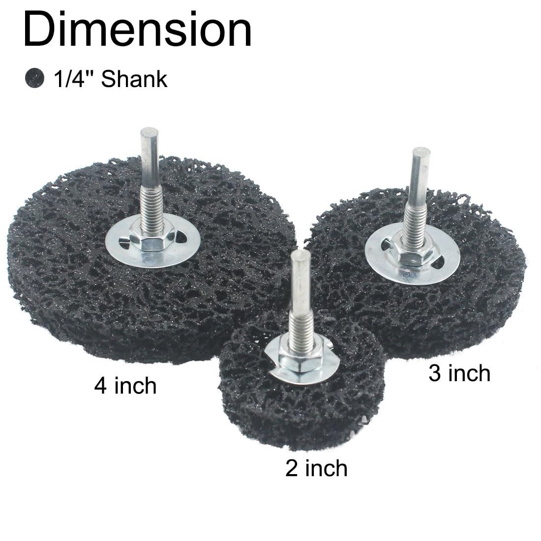 3 Pcs 1/4” Shank 60 Grit Paint Stripper Sets | Silicone Carbide Sanding Whee…