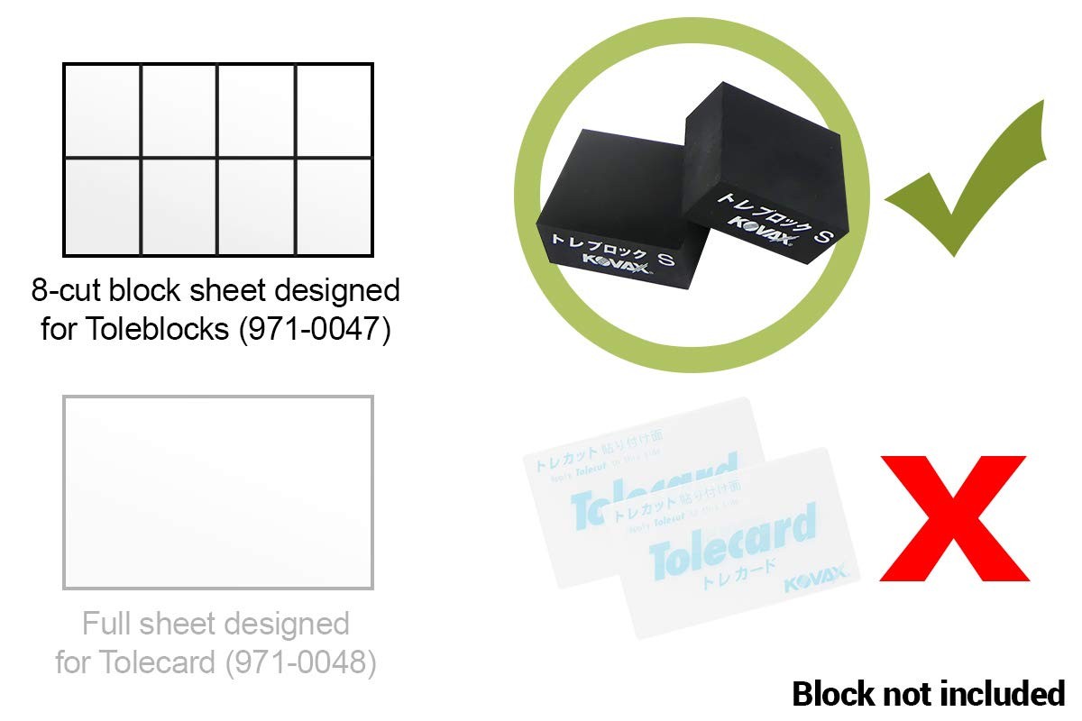 Tolecut PSA 8-Cut Block Sanding Sheets, Pink K-1500, 191-1523, 25 Sheets