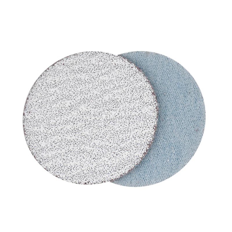 50mm-2″Inch Flocking Dry Sanding Discs Hook and Loop Sandpaper Pads White Sand