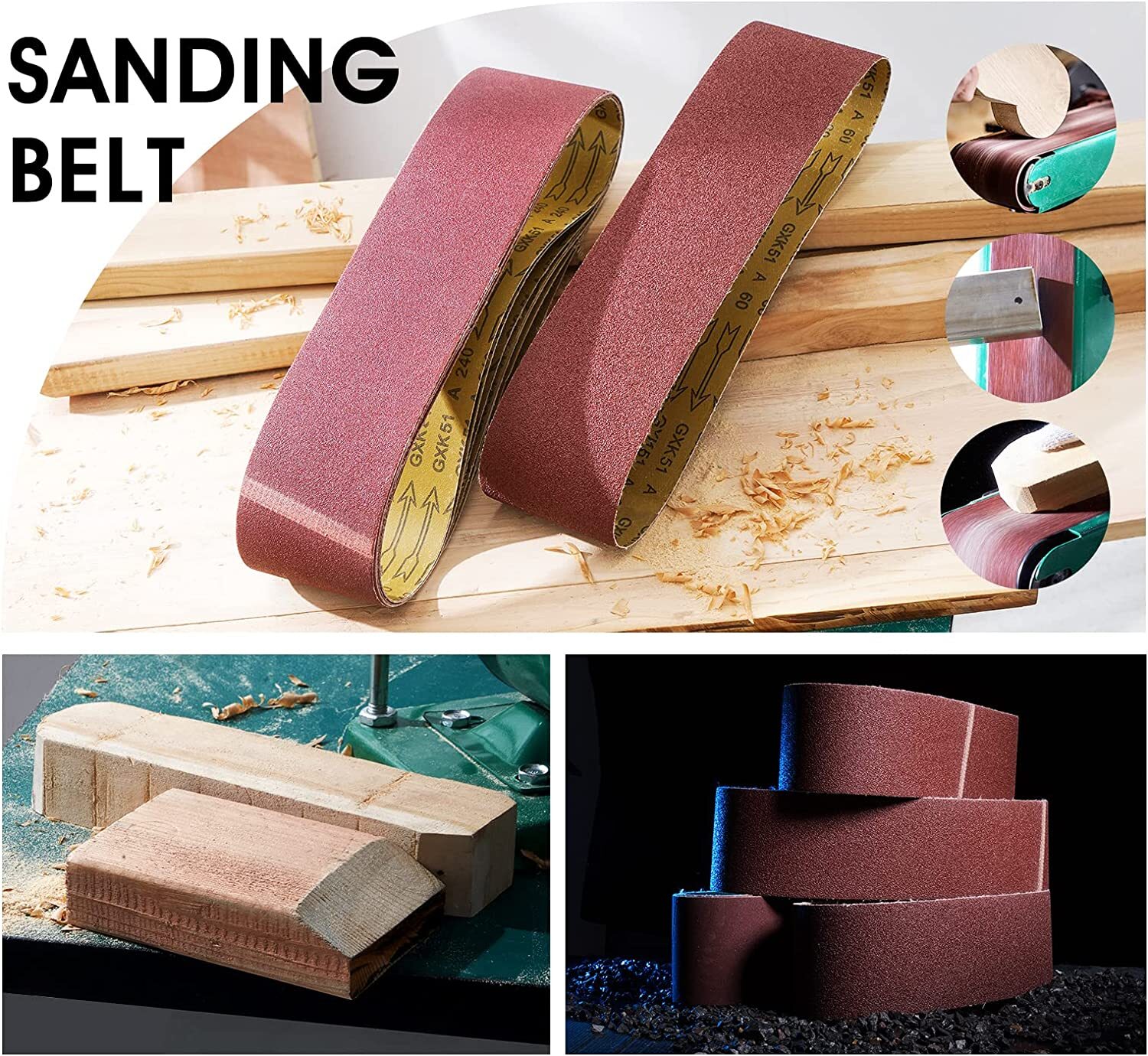 12PACK 4 x36 inch Sanding Belts Sander Sandpaper 60 80 120 150 240 400 Grit Belt