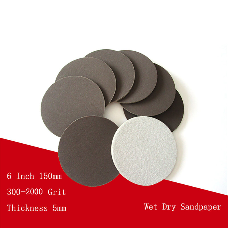 6 Inch 150mm Foam Sponge Sanding Disc Wet & Dry Sandpaper Hook & Loop For Polish