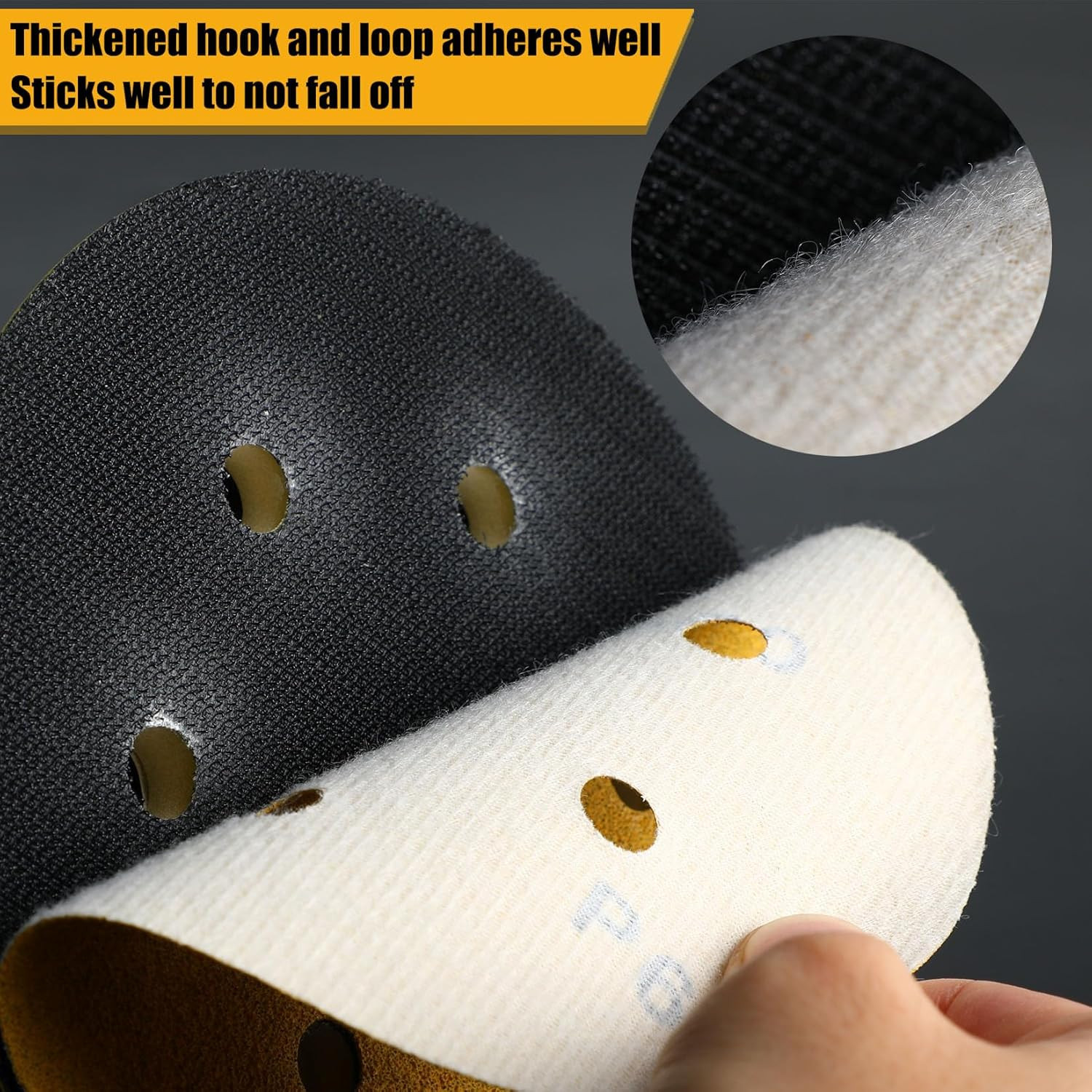 6 Inch Sanding Discs Hook and Loop, 80 120 220 320 400 Grit Sandpaper Disc