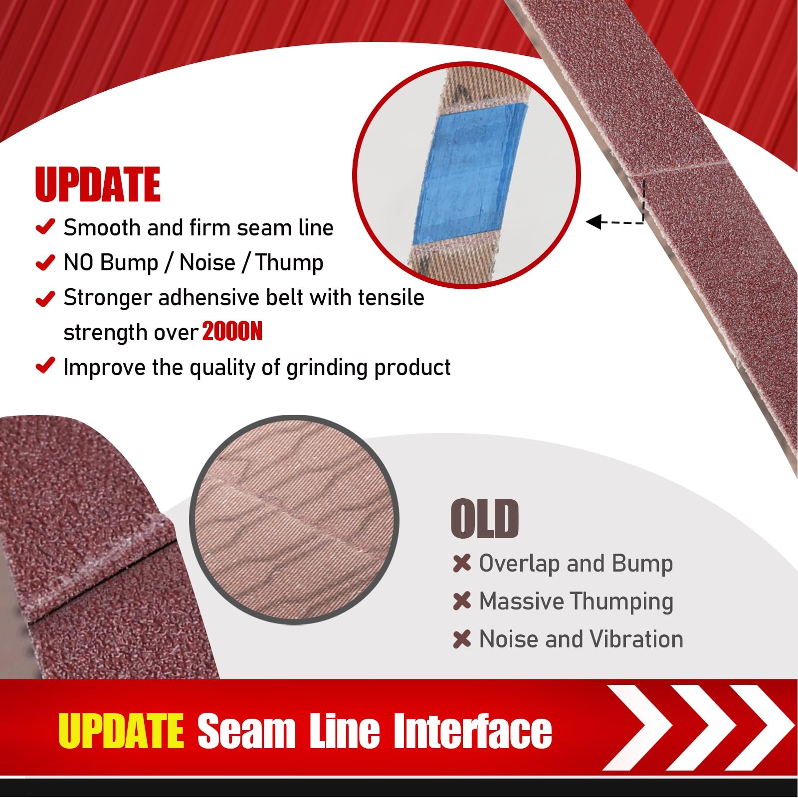 BOSHCRAFT 1 x 42 Inch Belt Sander Sanding Belt, 12 Pack 1 X 42 – 12