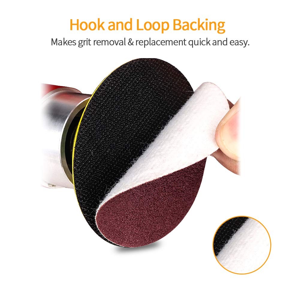 SPEEDWOX 100pcs Sanding Discs 2 inch Sandpaper 80 Grit Hook and Loop Sanding …