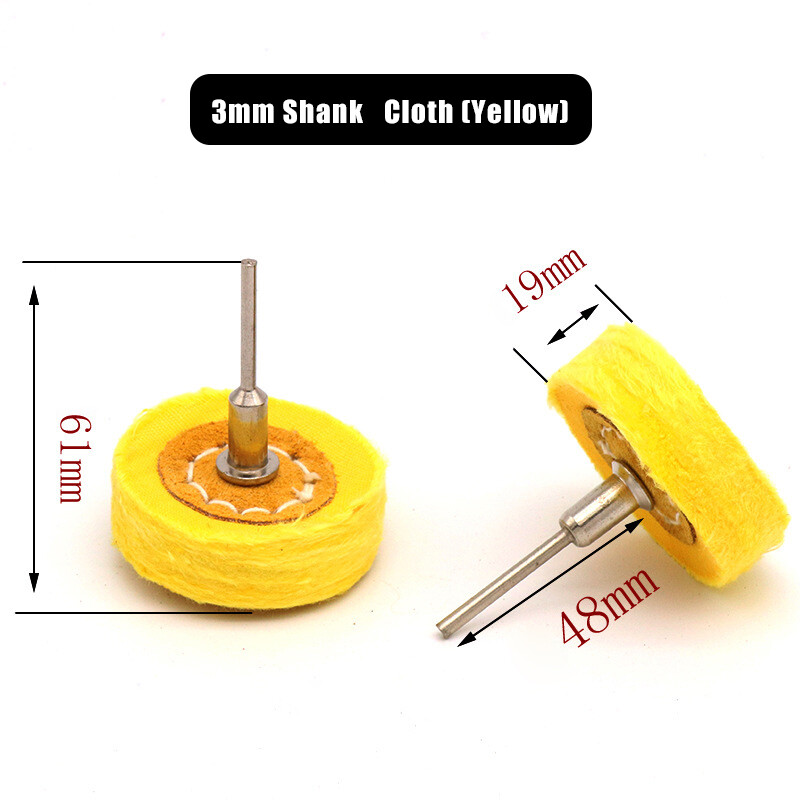 T-shaped Cloth Wheel Polishing Wool Wheel With Handle Jade Amber Agate 3*50mm