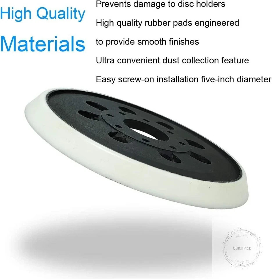 2 Pack 5 Inch 8 Hole Hook & Loop Replacement Sander Pad for 5″ Bosch ROS20VS,
