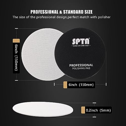 5 Pcs 6”(150mm) Car Glass Polishing Discs Microfiber Polishing 6 Inch(150mm)