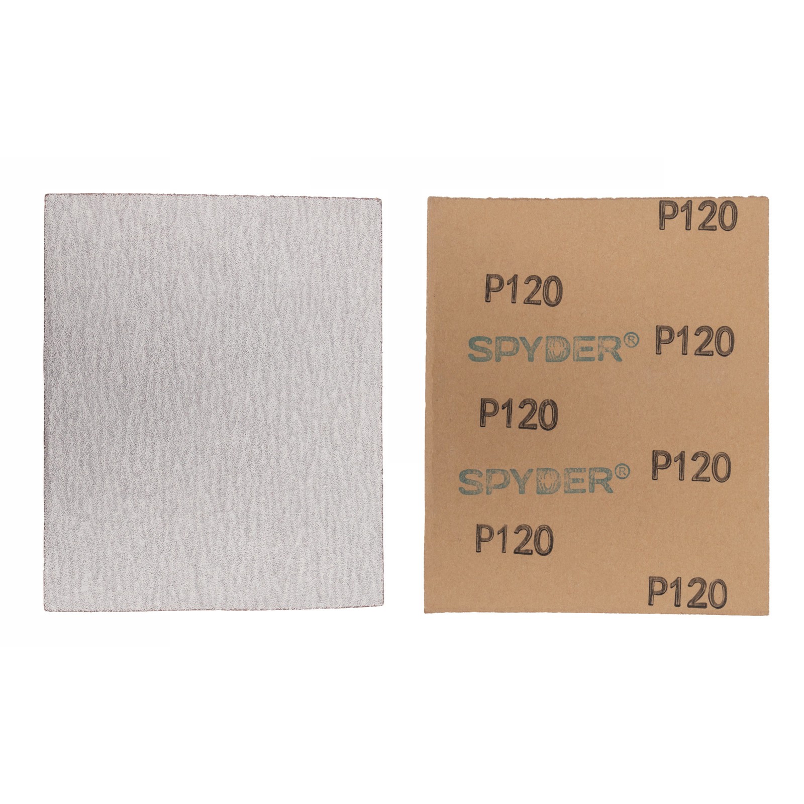Spyder 4.5 in. x 5.5 in. 120 Grit Aluminum Oxide Sanding Sheets 20-Pack 500035