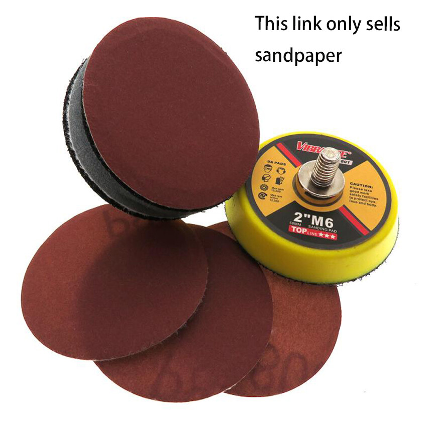 2″ 50mm Sanding Discs Orbital Sander Pads Hook & Loop Sandpaper Red 40-2000 Grit