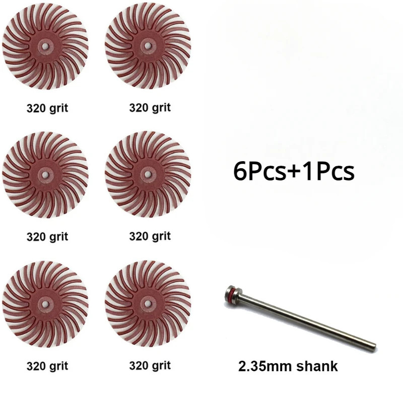 80-5000 Grit 25MM Radial Bristle Disc Abrasive Brush 2.35Mm Shank Polishing Whee